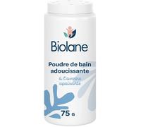 BIOLANE - Poudre de bain adoucissante - Bain bebe - Protège et Apaise - 100% d'Origine Naturelle - 75g