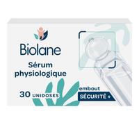 Biolane Sérum physiologique bébé – Dès la naissance – Nettoie nez et yeux – 30 unidoses
