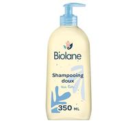 BIOLANE - Shampoing Doux Bébé - Shampooing Bébé et Démêlant Cheveux - Lin Français - 97% d'origine naturelle - Dès la Naissance - 350 ml