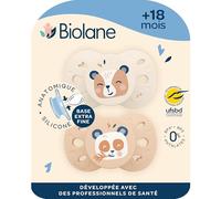 BIOLANE - Tétines Anatomiques Animaux 18 Mois+ - Sucettes Beige & Marron