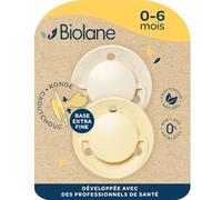 Sucette ronde - 0-6 mois - lot de 2 jaune + beige 0/6M(50/67)