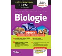 Biologie Bcpst 1re Et 2e Années - Mémento - Résumés Des Notions, Schémas De Synthèse