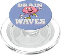 Biologie Ondes cérébrales Jeu de Mots drôle Évolution Humaine Théorie Science PopSockets PopGrip pour MagSafe