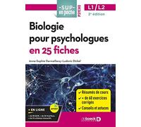 Biologie pour psychologues en 25 fiches - Licence 1 et 2