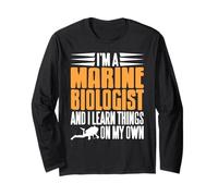 Biologiste Marin J’Apprends Seul Humour Plongée Manche Longue