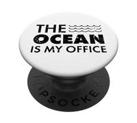 Biologiste Marin L'océan est Mon Bureau Biologie Marine PopSockets PopGrip Adhésif