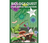 BIOLOGY QUEST WORDS SEARCH PUZZLE: Word searches with easy to read print out about Biology and more | 6x9 inches, 110 pages, 50+ puzzles... gift for birthdays , holidays and free time