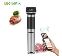 BioloMix - Machine Sous Vide intelligente de 5e génération, compatible WiFi, en acier inoxydable, étanche IPX7, avec contrôle par application, circulation thermique SV-9008