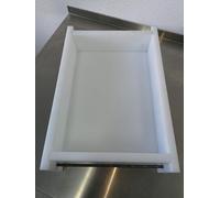 Biolousa Moule a savon professionnel en PEHD de grande capacité pour 1 bloc (28x8,5x39 cm) à savon de +- 9100gr à découper en 5 barres (5,5 cm x 8,2 cm x 39 cm) livré avec des feuilles en SILICONE