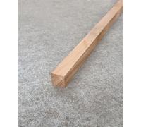 BioMaderas Barre en bois de teck zingué biseauté, FSC 100 % - Largeur : 18 mm - Épaisseur : 18 mm - Longueur : 120 cm