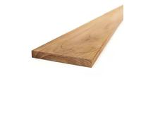 BioMaderas Dimensions précises du teck : ce bois de teck marron de qualité supérieure 60 x 12,5 x 1,4 cm