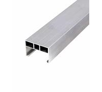 BioMaderas Sous-structure pour terrasse en bois, extrêmement indéformable et résistante aux intempéries, avec système de chambres pour un maintien sûr, aluminium, 100 x 6 x 4 cm