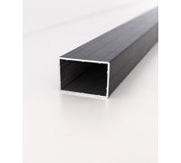 BioMaderas Sous-structure pour terrasses en bois et WPC, stable et résistante, profilé en aluminium avec paroi de 2 mm d'épaisseur, inoxydable, noir, 200 x 6 x 4 cm