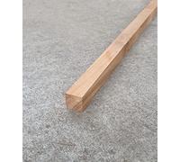 BioMaderas Tiges en bois de teck, zingué biseauté, FSC 100 % 18 mm de large, 18 mm d'épaisseur, 50 cm de long