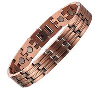 BioMag Bracelet Magnétique en Cuivre pour Homme, Aimants Ultra Puissants, 21,6 cm Réglable avec Outils
