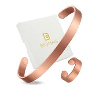BioMag Ensemble bracelet et bague en cuivre pur - Bracelet en cuivre pour homme et femme - 100 % solide, brut et non revêtu fait à la main - Bracelet tibétain martelé (vintage)