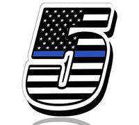 Biomar Labs® 1 autocollant en vinyle drapeau américain américain bleu mince LIne Auto Moto Motocross Motosport Start Racing numéro 5 Rally Race Car Bike Tuning N 265
