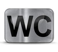 Biomar Labs® 1 x 3D Flexible Autocollant Argenté WC Porte Homme Femme Signe Mural Salle de Bain Toilettes Adhésif Sticker Intérieur Pièce Home Decor Décoration Décalque Maison Chambre KS 208