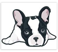 Biomar Labs 1 x Auto-Adhésif Vinyle Autocollant Sticker Car Motocyclette Voiture Fenêtre Porte Téléphone Portable Chien Bulldog Bouledogue Français B 11