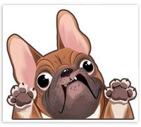 Biomar Labs® 1 x PVC Auto-Adhésif Vinyle Autocollant Chien Bouledogue Français French Bulldog Dog Stickers Auto Moto Voiture Fenêtre Porte B 225