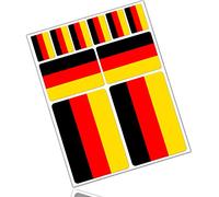 Biomar Labs 10 x PVC Autocollant Voiture Auto Moto Drapeau National Allemagne Deutschland Germany Flag D 21