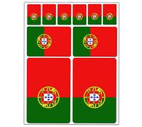 Biomar Labs 10 x PVC Autocollant Voiture Auto Moto Drapeau National Portugais Portugal Flag D 30