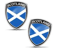 Biomar Labs® 2 x 3D Flexibles Autocollant Badge Stickers Drapeau National Ecosse Écossais Scotland Emblème Voiture Auto Moto F 152