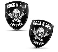 Biomar Labs 2 x 3D Flexibles Autocollant Badge Stickers Signe Heavy Metal Rock And Roll Forever KS 9