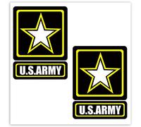 Biomar Labs® 2 x PVC Auto-Adhésif Vinyle Autocollant Étoile Militaire de l'Armée Américaine États Unis US Army Stickers America Décoration Jeep Car Auto Moto Voiture Fenêtre Porte B 254