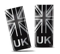Biomar Labs 3D Gel Autocollants Stickers Plaque D'Immatriculation GB UK Royaume-Uni Grande-Bretagne Drapeau National Auto Moto Voiture Identifiant 2 pièces QS 10