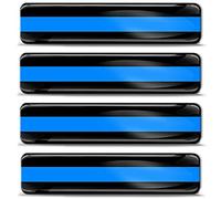 Biomar Labs® 4 x 3D Flexibles Autocollant Stickers Drapeau États-Unis Américain USA Thin Blue Line Flag Adhésif pour Décoration Car Voiture Auto Moto Tuning F 35