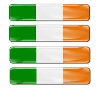 Biomar Labs® 4 x 3D Flexibles Autocollant Stickers National Drapeaux Irlande Irlandais Ireland F 12