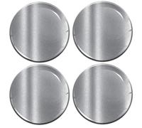 Biomar Labs® 4 x 50mm Autocollant 3D en Silicone pour Cache-Moyeu, Enjoliveurs, Centre de Roue Caches Emblème Couleur Argent A 9750