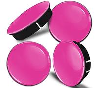 Biomar Labs® 4 x 60mm 3D Enjoliveurs Cache-moyeu pour Jante Moyeu de Roue Centre Hub Caps Cyclamate Rose Brillant C 9