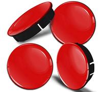 Biomar Labs® 4 x 60mm 3D Enjoliveurs Cache-moyeu pour Jante Moyeu de Roue Centre Hub Caps Rouge C 10