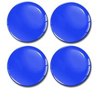 Biomar Labs® 4 x 60mm Autocollant 3D pour Cache-Moyeu, Enjoliveurs, Centre de Roue Caches Bleu Voiture Auto Moto Tuning A 860