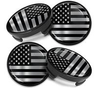 Biomar Labs 4 x Cache Moyeux, Compatible avec Ford Enjoliveur, Capuchon de Centre de Roue 54 mm 6M211003 pour Alliage Jantes Drapeau des États-Unis USA Flag CF 13