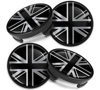 Biomar Labs 4 x Cache Moyeux, Compatible avec Ford Enjoliveur, Capuchon de Centre de Roue 54 mm 6M211003 pour Alliage Jantes Drapeau du Royaume-Uni UK Flag CF 14