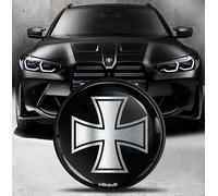 Biomar Labs Badge de Capot Avant et pour Coffre Compatible avec BMW Embleme 82 mm 51148132375 Noir Argent EO 20