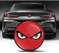 Biomar Labs Compatible avec BMW Emblème 51148219237 Plaque pour Arrière Coffre 74mm No Fear Rouge EZ 9