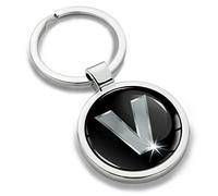 Biomar Labs® Porte-clé Lettres A-Z Initiales Personnalisable de L'alphabet Alphabet Accessoires Homme Femme Cadeau Lettre V Argent KK 22