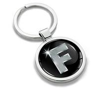 Biomar Labs® Porte-clé Lettres A-Z Initiales Personnalisable de L'alphabet Alphabet Accessoires Homme Femme Cadeau Argent Lettre F KK 6