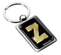 Biomar Labs® Porte-clé Lettres A-Z Initiales Personnalisable de L'alphabet Alphabet Accessoires Or Homme Femme Cadeau Lettre Z