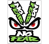 Biomar Labs Set (4pcs) Autocollants en Vinyle No Fear Eyes Voiture Moto Vélo Casque Stickers Decals D 56