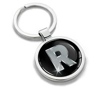 Biomar Labs Skino Porte-clé Lettres A-Z Initiales Personnalisable de L'alphabet Alphabet Accessoires Homme Femme Cadeau Lettre R Argent KK 18