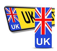 Biomar Labs Vinyle Autocollants Stickers Plaque D'Immatriculation GB UK Royaume-Uni Grande-Bretagne Drapeau National Auto Moto Voiture Identifiant 2 pièces QV 9