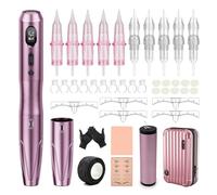 Biomaser Kit de machine de maquillage semi-permanent sans fil avec 10pcs Cartouches Aiguilles pour sourcils Lèvres Eyeliner Ombre Poudre Sourcils Microshading Accessoires