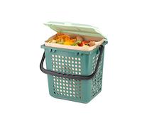 bioMat AirBox Poubelle à Compost pour la Cuisine, avec Sacs en Papier Compostables 7l (80 Sacs), Réduit Les Odeurs, Made in Germany