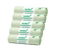 Biomat Sac compostable pour déchets organiques Différentes tailles, 10 x 30 l