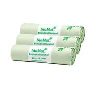 Biomat Sac compostable pour déchets organiques Différentes tailles, 26 x 10 l mit Henkel
